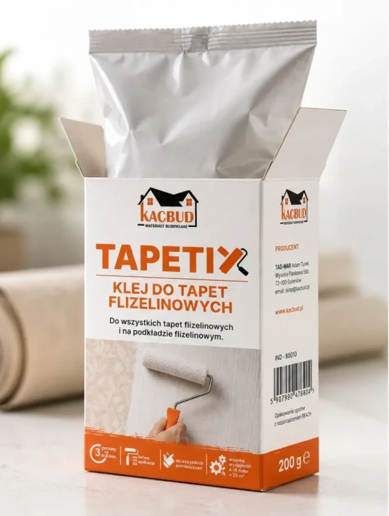 Klej Kacbud Tapetix – saszetka 200 g wewnątrz kartonika