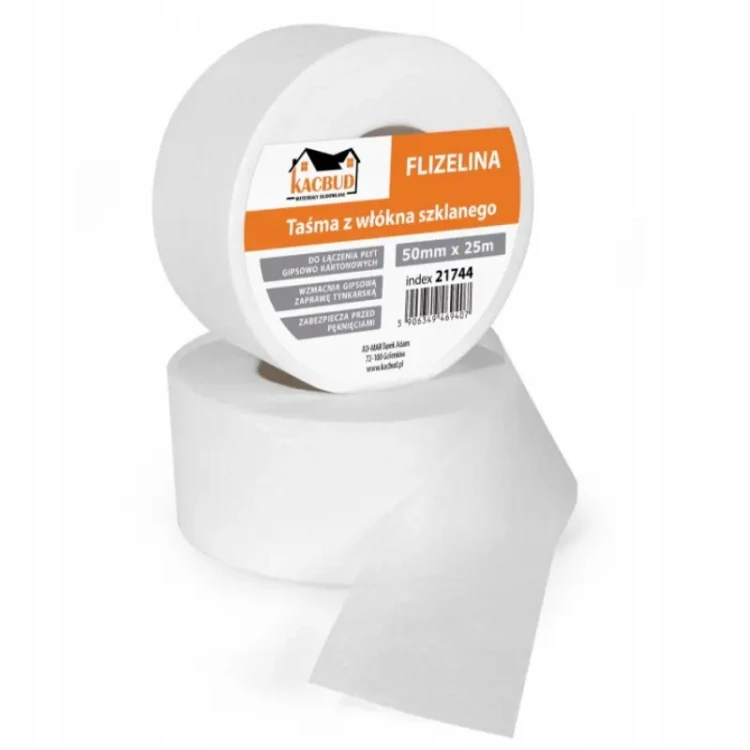 KACBUD-TASMA-Z-WLOKNA-SZKLANEGO-DO-LACZEN-PLYT-GK-REGIPSOW-FLIZELINA-25mb.webp